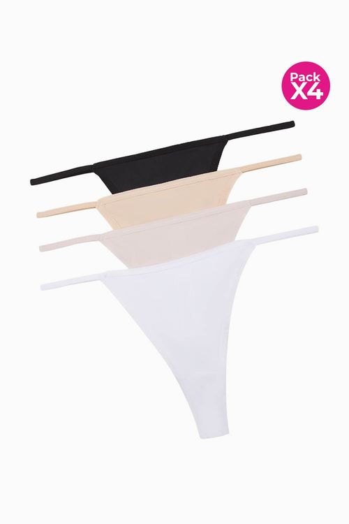 Panty brasilera microfibra en paquete x4