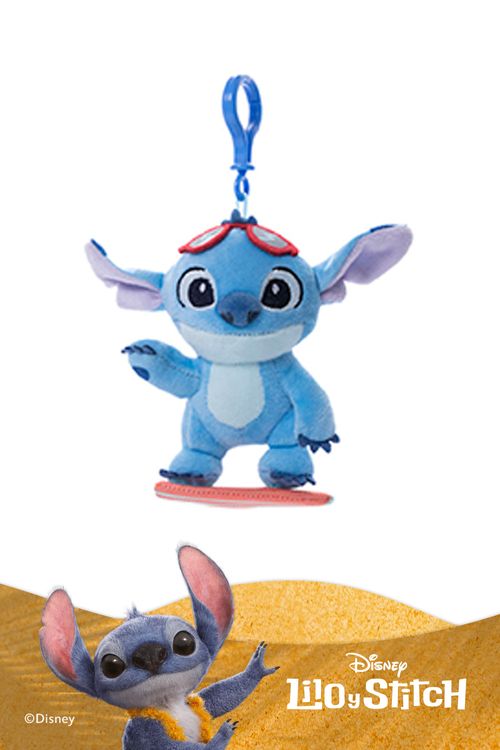 Llavero de peluche stitch surf