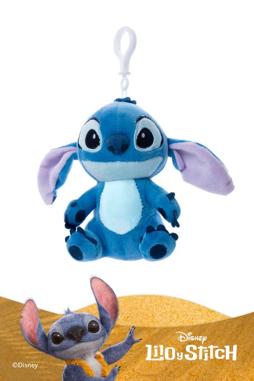 Llavero de peluche stitch clasico