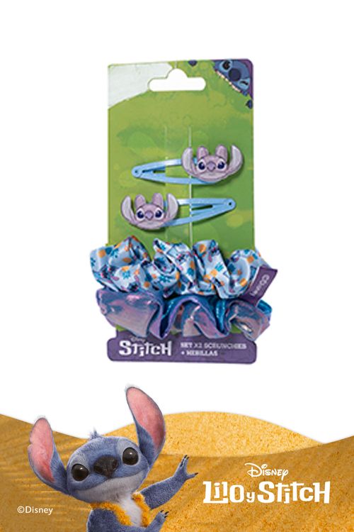 Set de accesorios para el cabello diseño de stitch