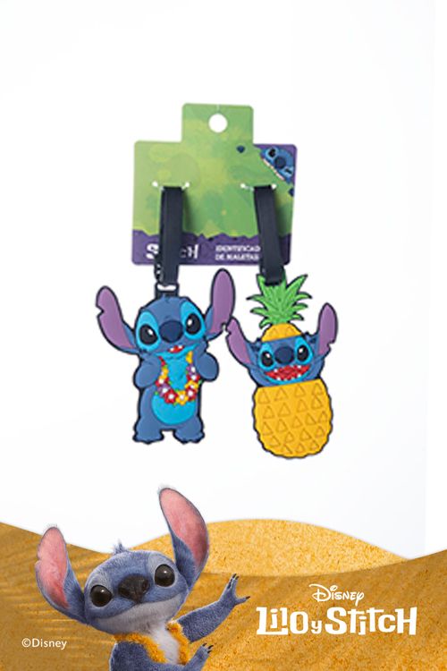 Identificador de maletas con diseño inspirado en stitch