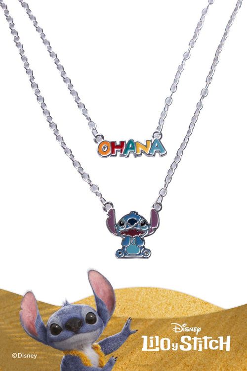 Collar doble con diseño de stitch
