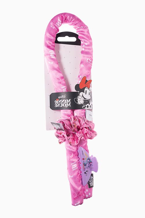 Set rizador cabello, caimán y scrunchie minnie mouse