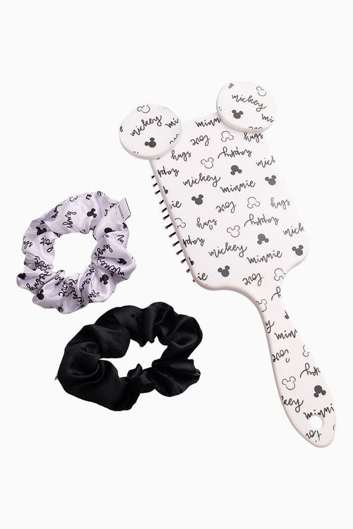Set cepillo + scrunchies together mickey mouse