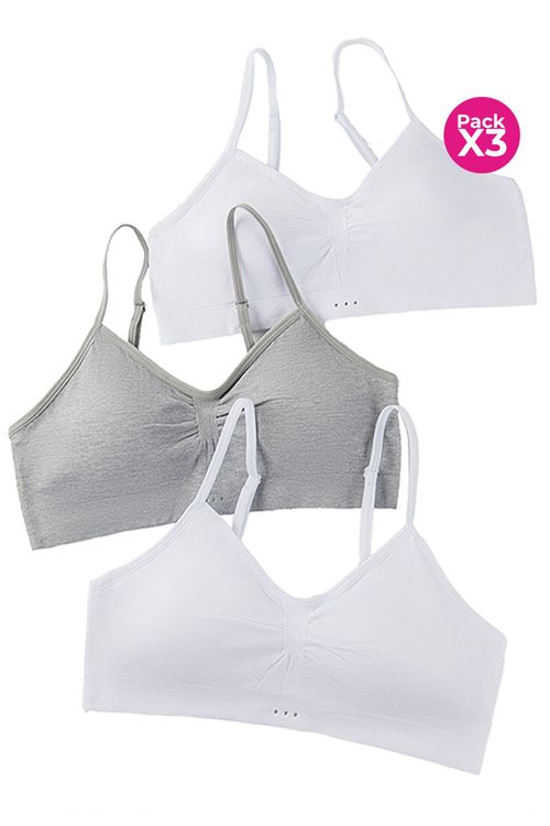 Paquete x3 top seamless sin costuras laterales