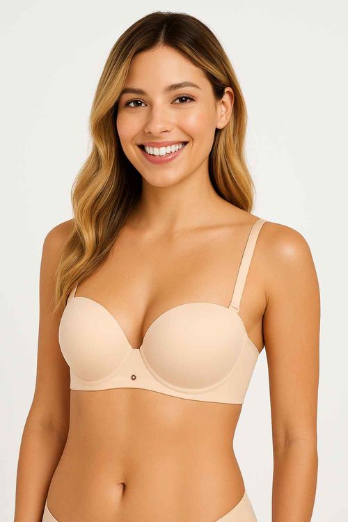 Brasier en microfibra tipo strapless