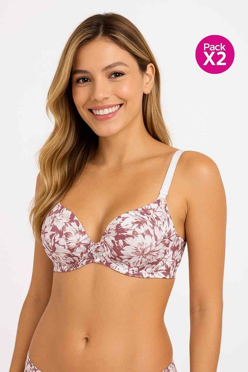 Brasier en microfibra copa 3/4 copa "b" x2 und