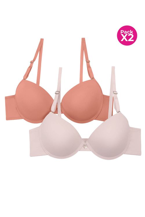 Brasier en microfibra sin realce paquete x2