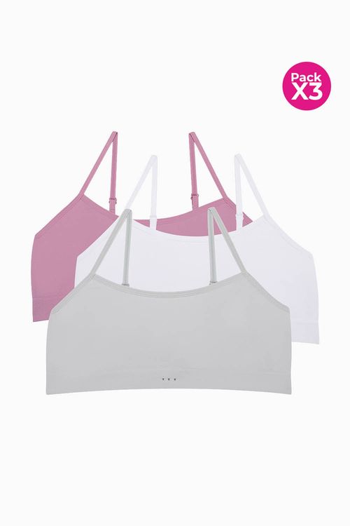 Top paquete x3 en seamless sin costuras