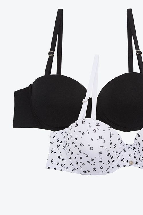 Brasier strapless de algodón x2 und