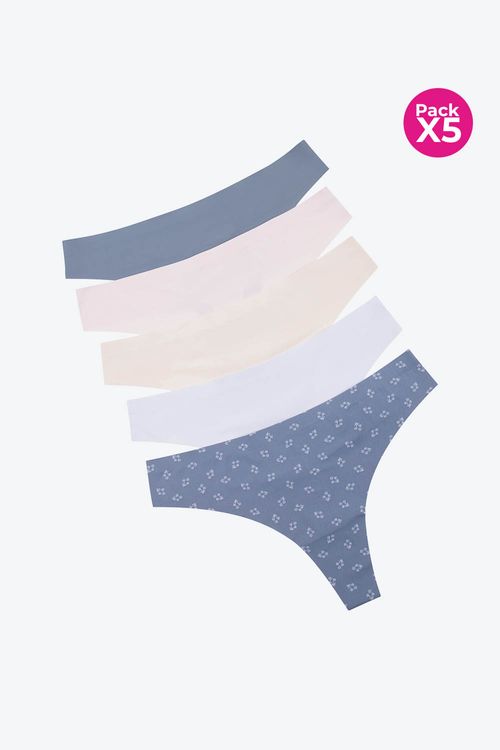 Panty paquete x5 brasilera microfibra