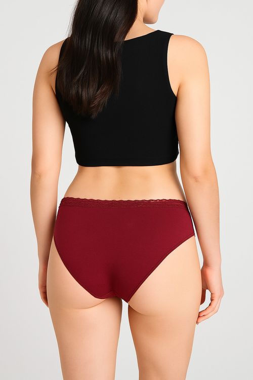 Panty hípster en algodón paquete x3