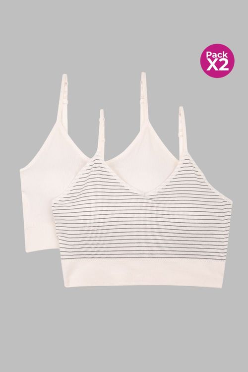 Top con copa tecnologia seamless paquete x2