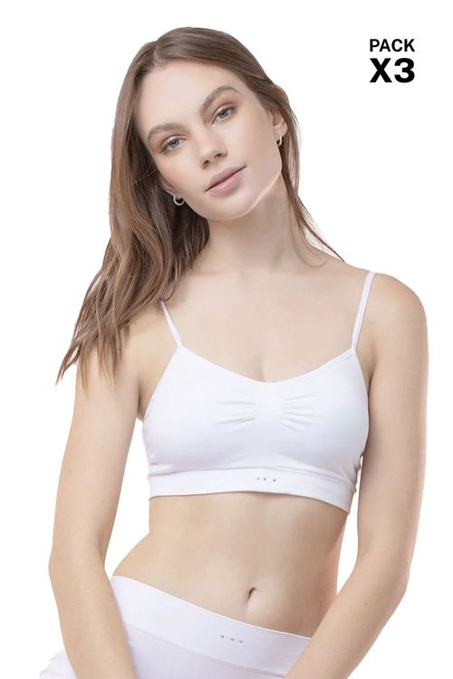 Paquete x3 top seamless sin costuras laterales