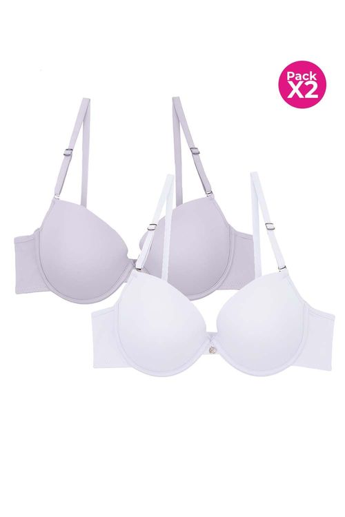 Brasier copa 3/4 paquete x2 en microfibra