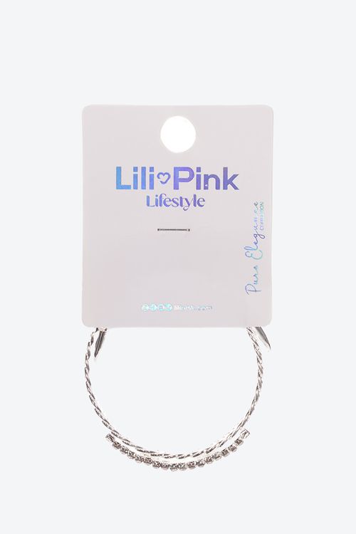 Pulsera plateada con brillo