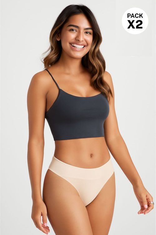 Hipster paquete x2 corte láser en microfibra