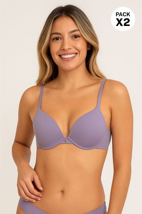 Brasier copa 3/4 paquete x2 en microfibra