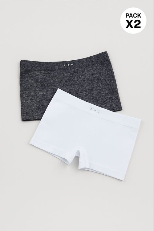 Panty tipo bóxer para niña tecnologia seamless paquete x2