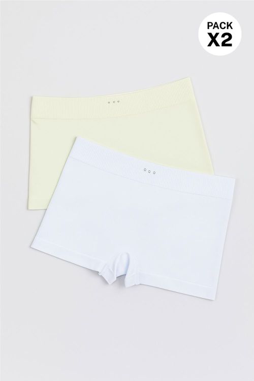 Panty tipo bóxer para niña tecnologia seamless paquete x2