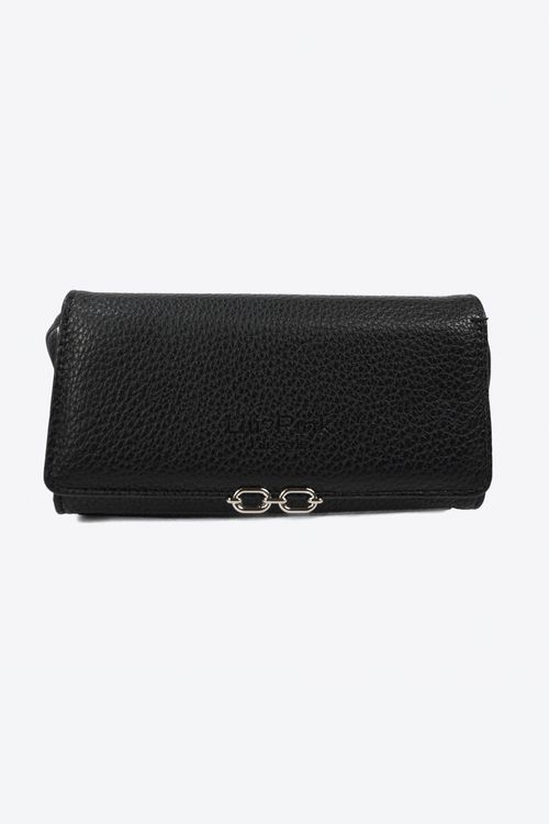 Billetera para dama con asa y diseño rectangular