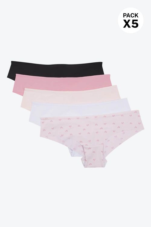 Hipster invisible en microfibra paquete x5