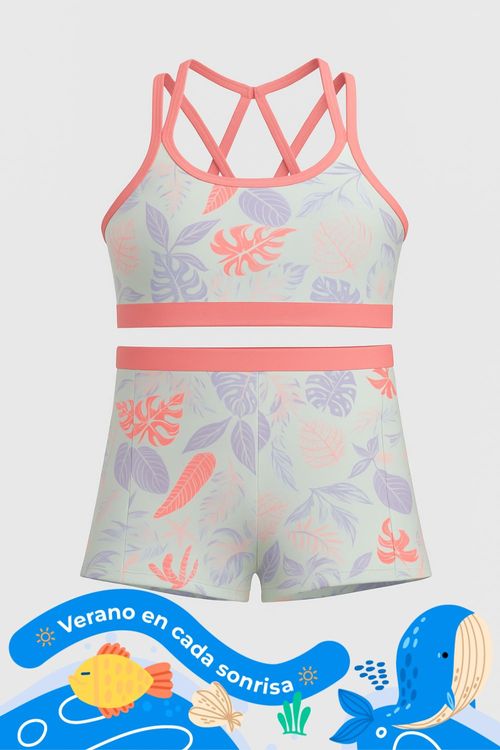 Vestido de baño dos piezas para niña