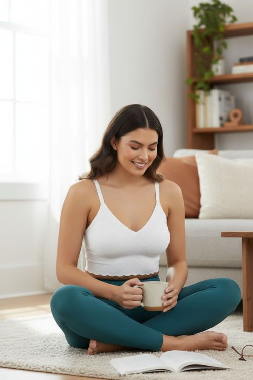 Top tipo tankini en encaje