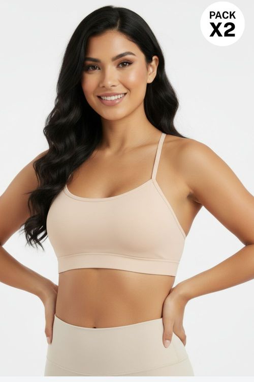 Top con tirantes delgados paquete x2 tecnologia seamless