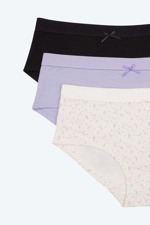 Panty hípster en algodón paquetería x3