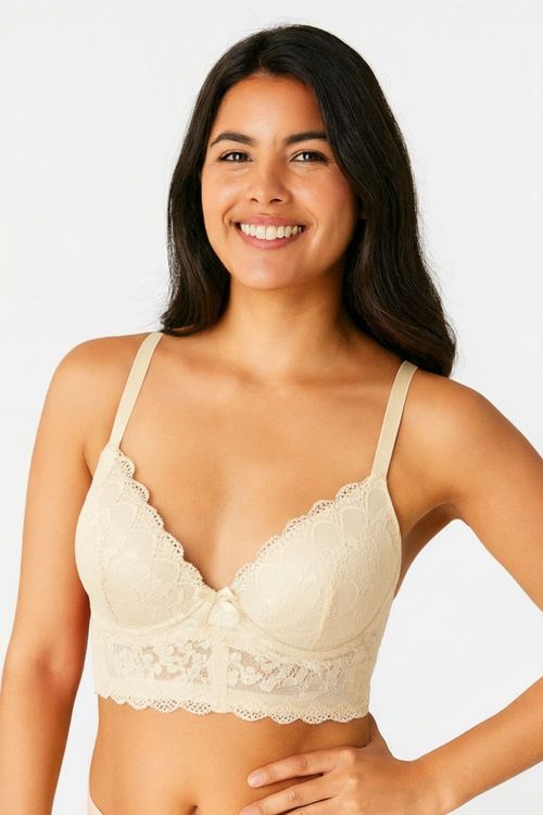 Brasier en encaje con realce medio