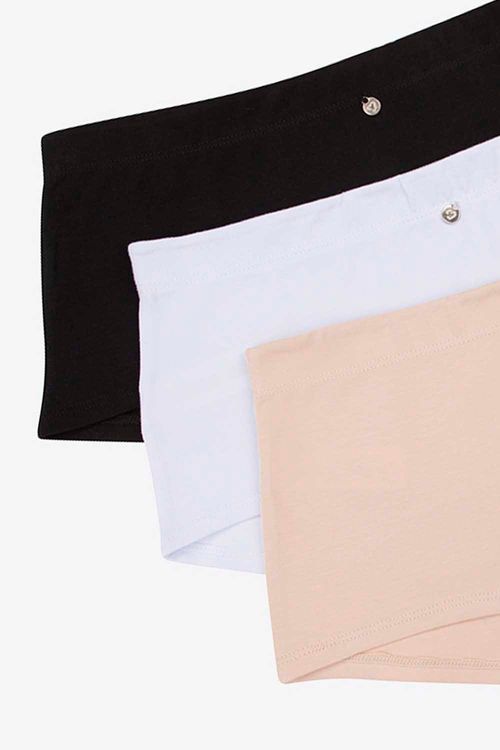 Paquete x3 panty tipo bóxer en algodón