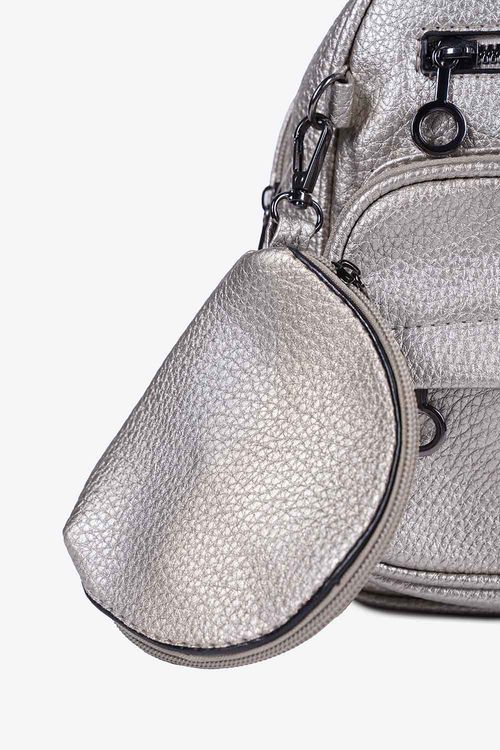 Mini morral con diseño juvenil más monedero incluido