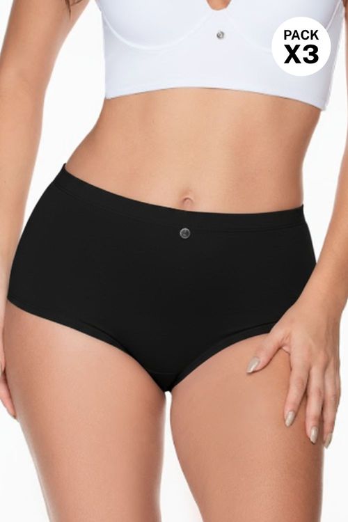 Paquete x3 panty tipo bóxer en algodón