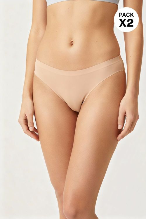 Panty tipo brasilera termofusionado paquete x2