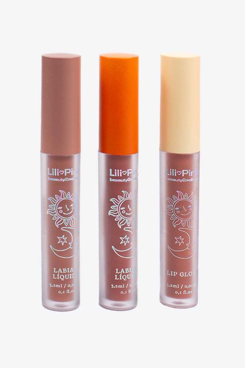 Trio de labial y lip gloss luna
