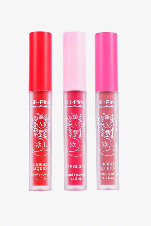 Trio de labial y lip gloss luna