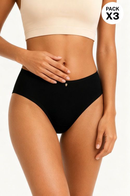 Panty hípster en algodón x3