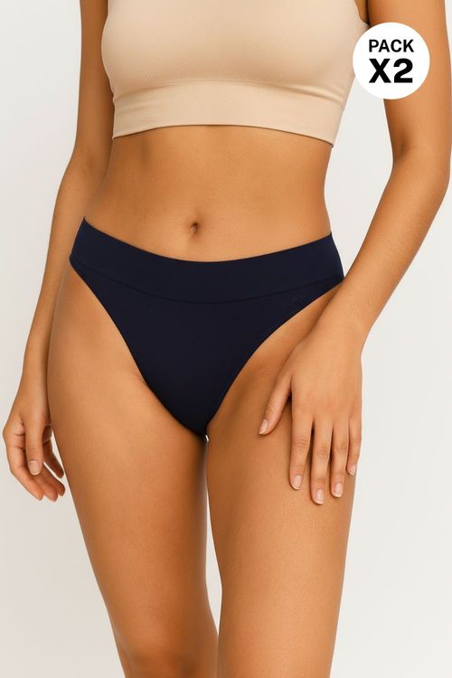 Panty paq x2 brasilera sin costuras