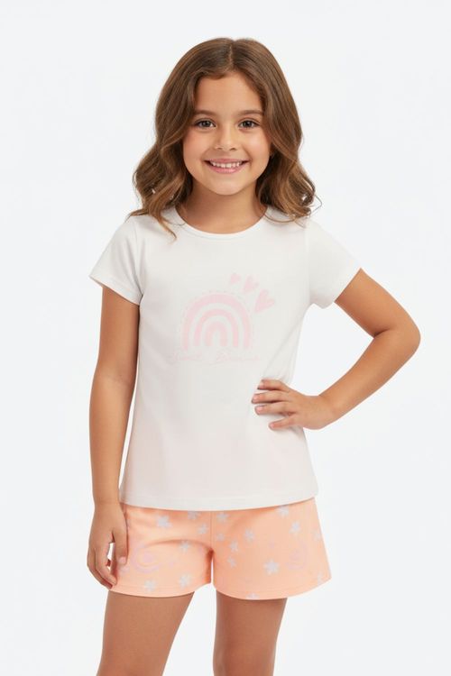 Pijama 2 piezas para niñas en algodón transpirable