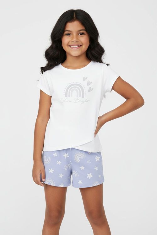 Pijama 2 piezas para niñas en algodón fresco