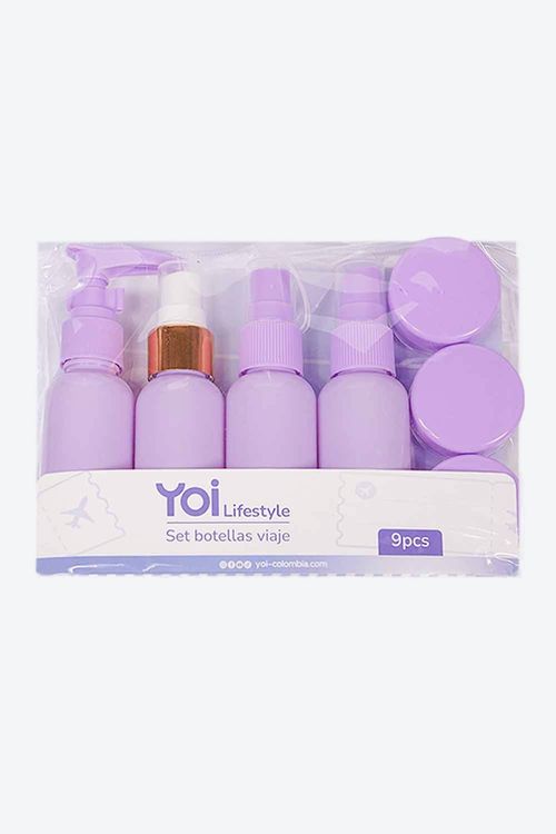 Set de botellas de viaje x9 unidades