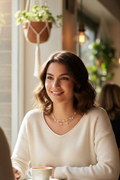 Chocker con dije de mariposa y detalles delicados