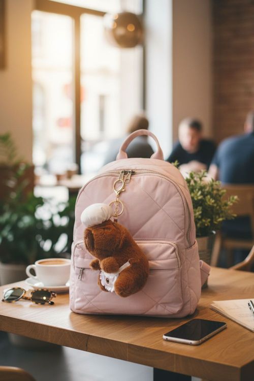 Llavero con diseño de un capibara chef