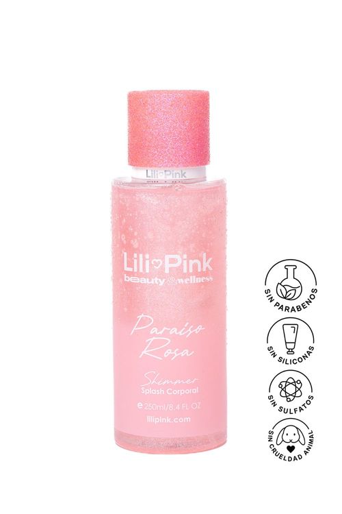 Splash corporal paraiso rosa con shimmer 250ml