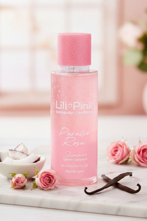 Splash corporal paraiso rosa con shimmer 250ml