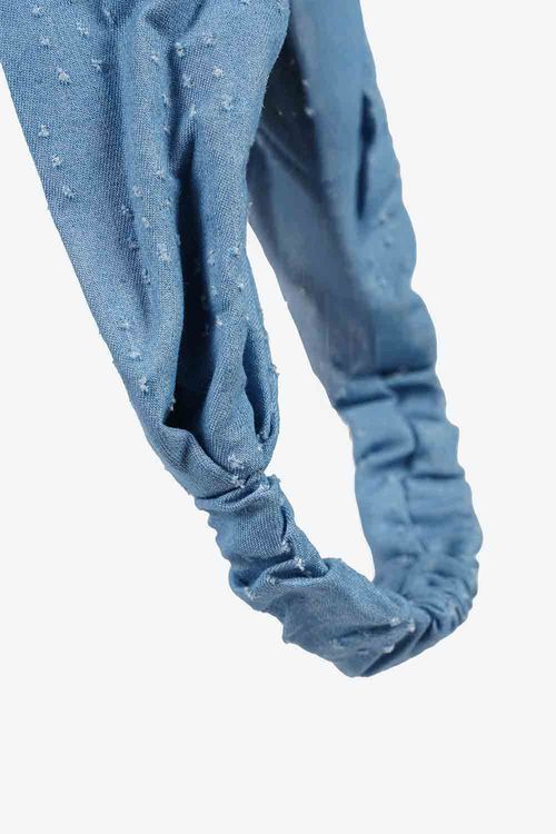 Balaca paara el cabello confeccionado en denim con diseño moderno