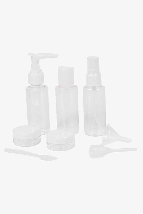 Set de botellas plasticas para viaje x10 unidades reutilizables