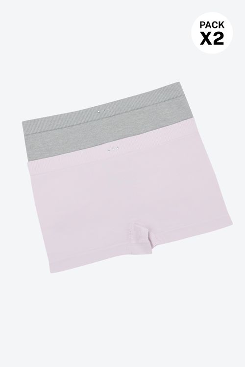 Panty tipo bóxer para niña tecnologia seamless paquete x2