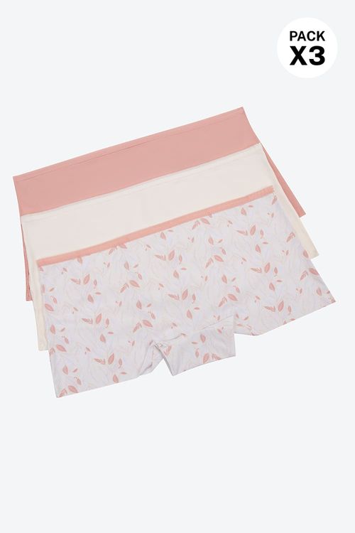 Boxer corte láser confeccionado en microfibra paquete x3